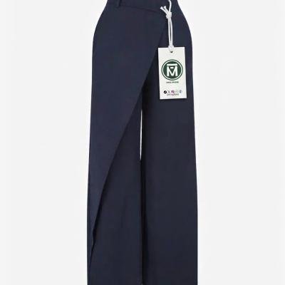 Women stylish straight semi-wide pant