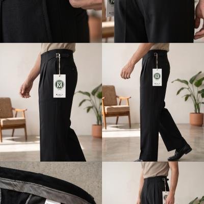 Men‘s Dress Pants Classic Gurkha Pants semi-wide-Fit Trousers